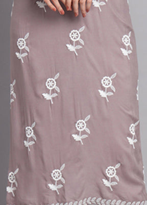 Grey Readymade Rayon Long Kurti VDKSH14082115 - Indian Silk House Agencies