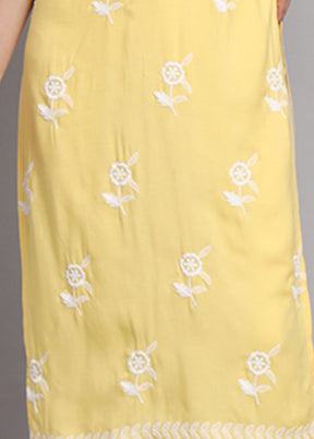 Yellow Readymade Rayon Long Kurti VDKSH14082116 - Indian Silk House Agencies