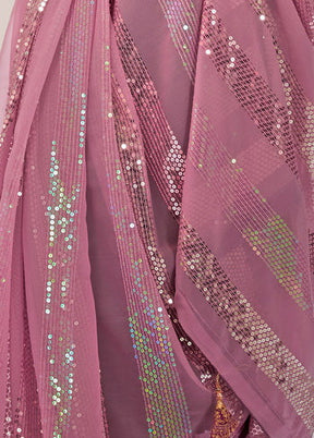 Pink Georgette Saree With Blouse Piece - Indian Silk House Agencies