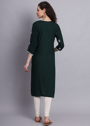 Green Readymade Rayon Kurti - Indian Silk House Agencies