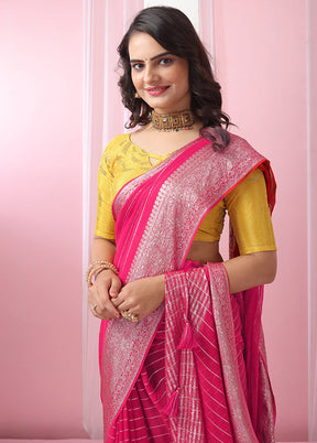 Magenta Georgette Saree With Blouse Piece - Indian Silk House Agencies