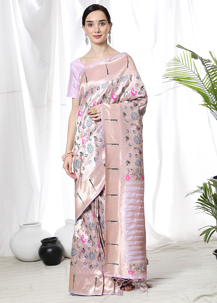 Purple Dupion Silk Saree With Blouse Piece - Indian Silk House Agencies