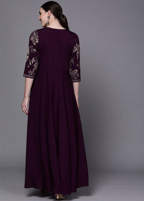 Wine Readymade Silk Kurti - Indian Silk House Agencies