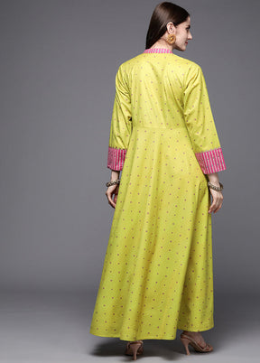 Yellow Readymade Velvet Kurti - Indian Silk House Agencies