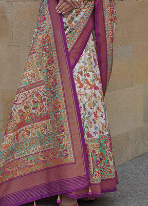 Pink Dupion Silk Saree With Blouse Piece - Indian Silk House Agencies