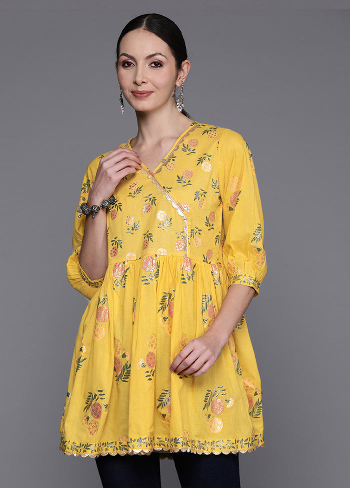 Mustard Readymade Cotton Tunic - Indian Silk House Agencies