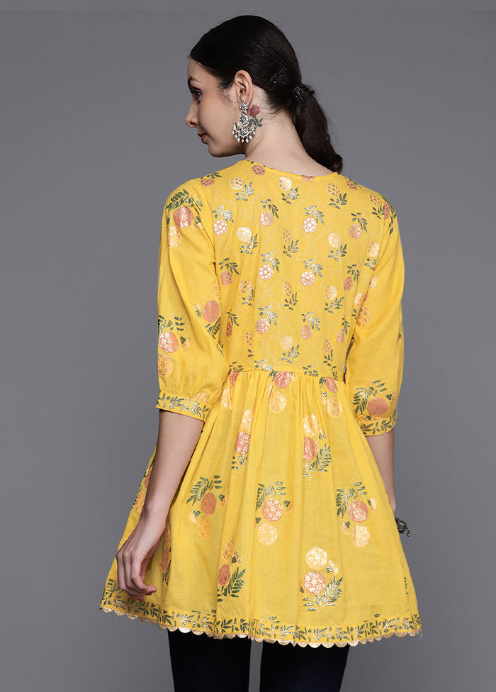 Mustard Readymade Cotton Tunic - Indian Silk House Agencies