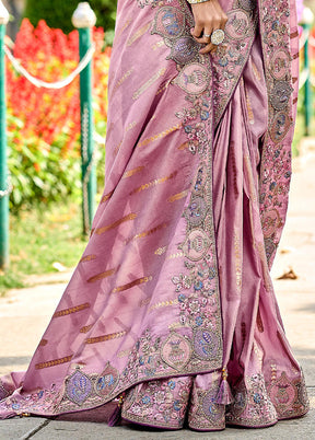 Purple Dupion Silk Saree With Blouse Piece - Indian Silk House Agencies