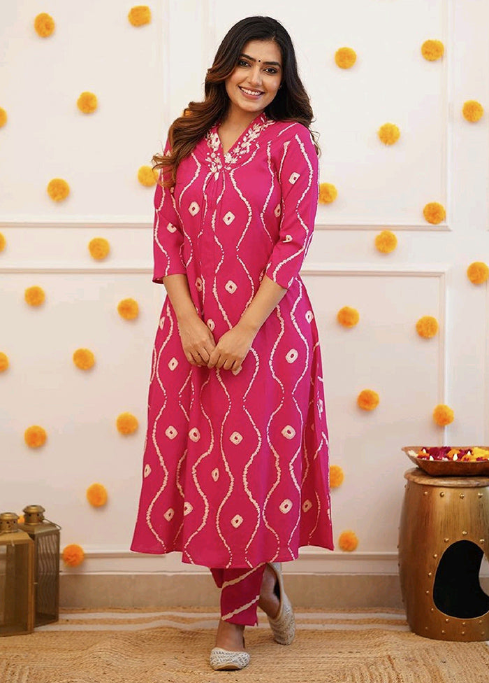 2 Pc Pink Readymade Rayon Kurti Set - Indian Silk House Agencies