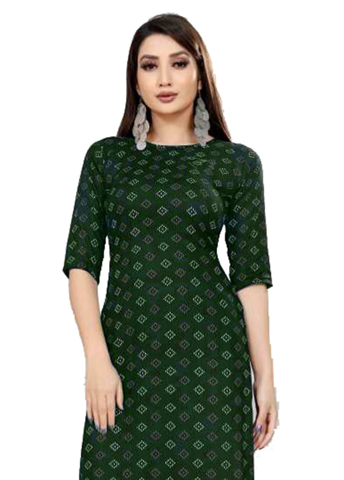 Green Readymade Cotton Kurti - Indian Silk House Agencies