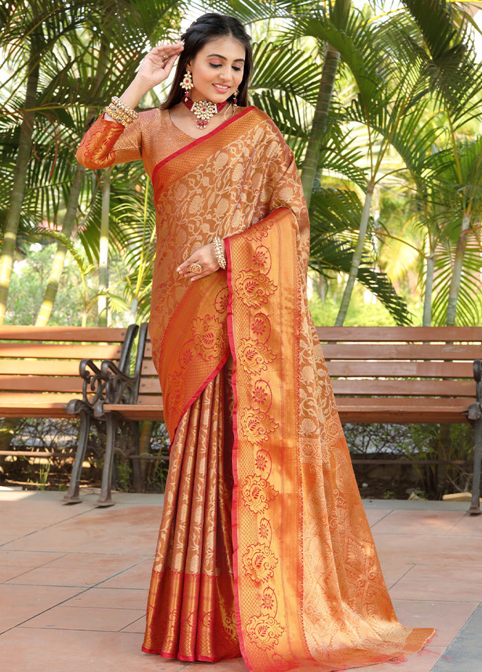 Multicolor Dupion Silk Saree With Blouse Piece - Indian Silk House Agencies