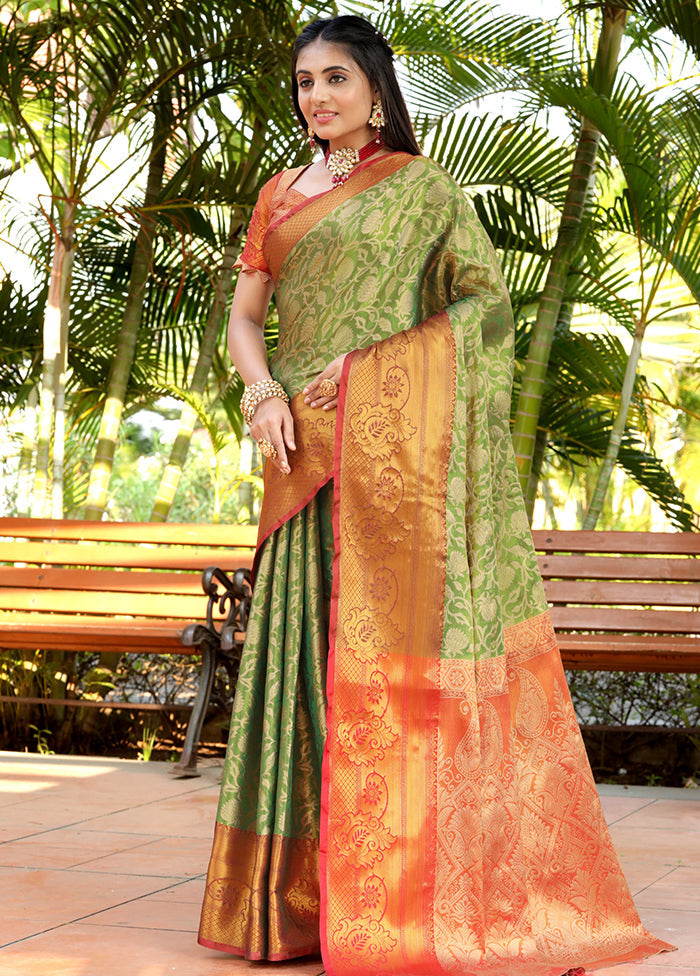 Multicolor Dupion Silk Saree With Blouse Piece - Indian Silk House Agencies