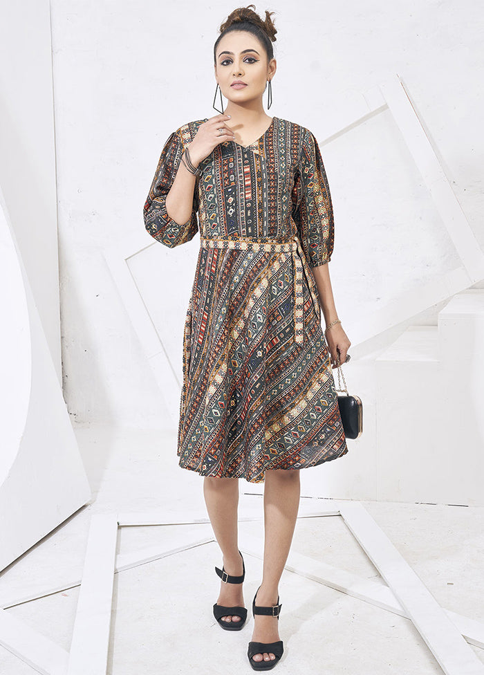 Grey Readymade Cotton Kurti - Indian Silk House Agencies