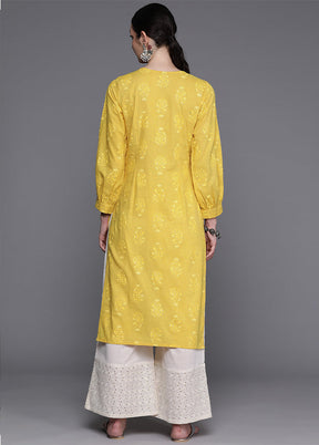 Mustard Readymade Cotton Kurti - Indian Silk House Agencies