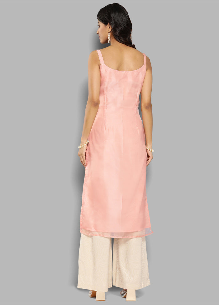 Pink Readymade Net Kurti - Indian Silk House Agencies