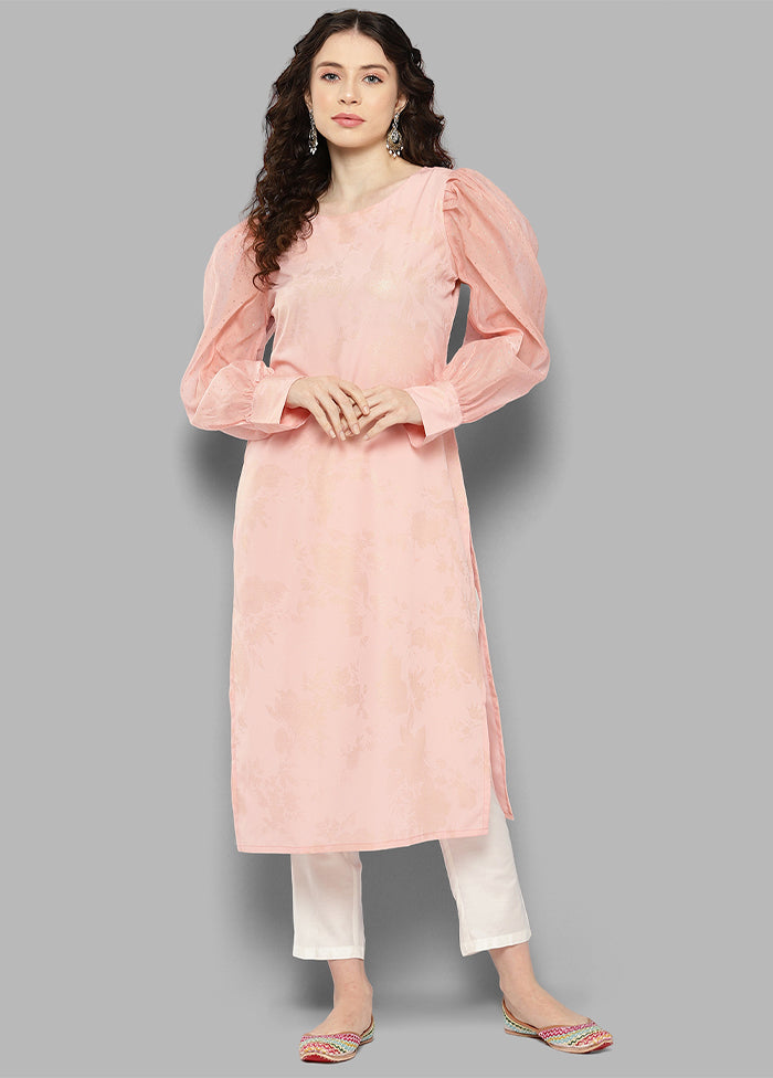 Pink Readymade Silk Kurti - Indian Silk House Agencies