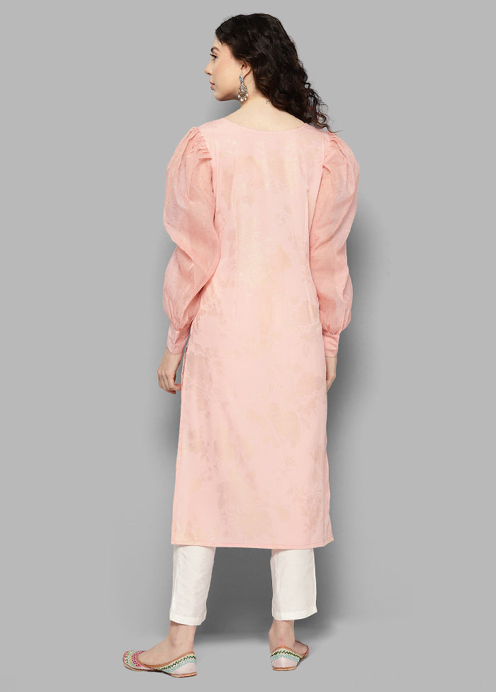 Pink Readymade Silk Kurti - Indian Silk House Agencies