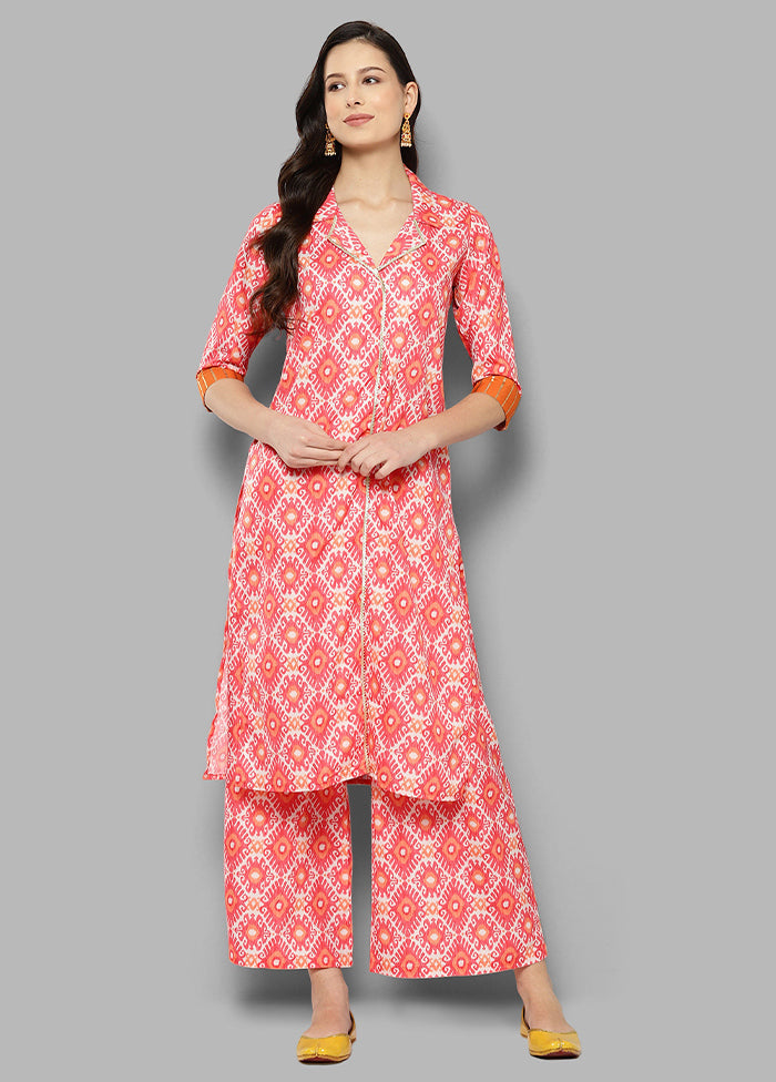 2 Pc Coral Silk Kurti Set - Indian Silk House Agencies