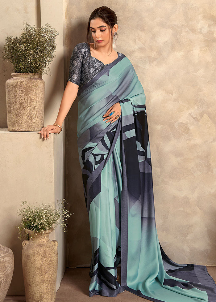 Multicolor Silk Saree With Blouse Piece - Indian Silk House Agencies