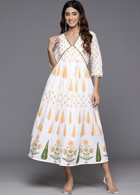 White Readymade Cotton Kurti - Indian Silk House Agencies