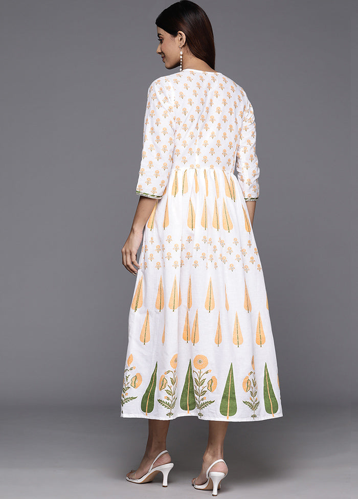 White Readymade Cotton Kurti - Indian Silk House Agencies