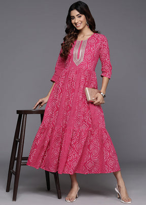 Pink Readymade Cotton Kurti - Indian Silk House Agencies