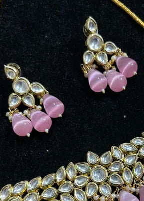 Lavender Kundan Antique Necklace Set - Indian Silk House Agencies