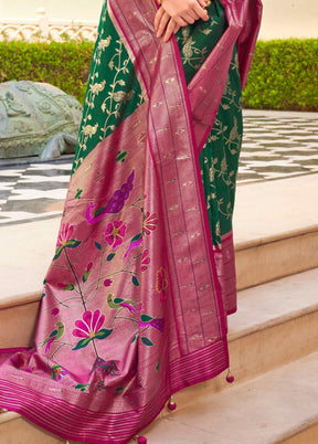 Pink Dupion Silk Saree With Blouse Piece - Indian Silk House Agencies