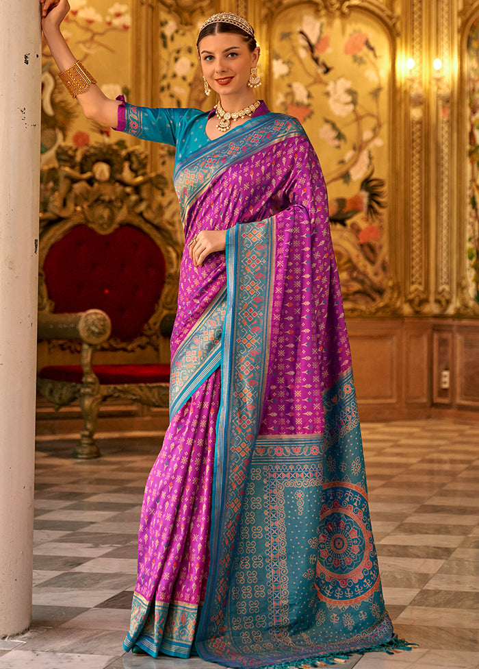 Pink Dupion Silk Saree With Blouse Piece - Indian Silk House Agencies