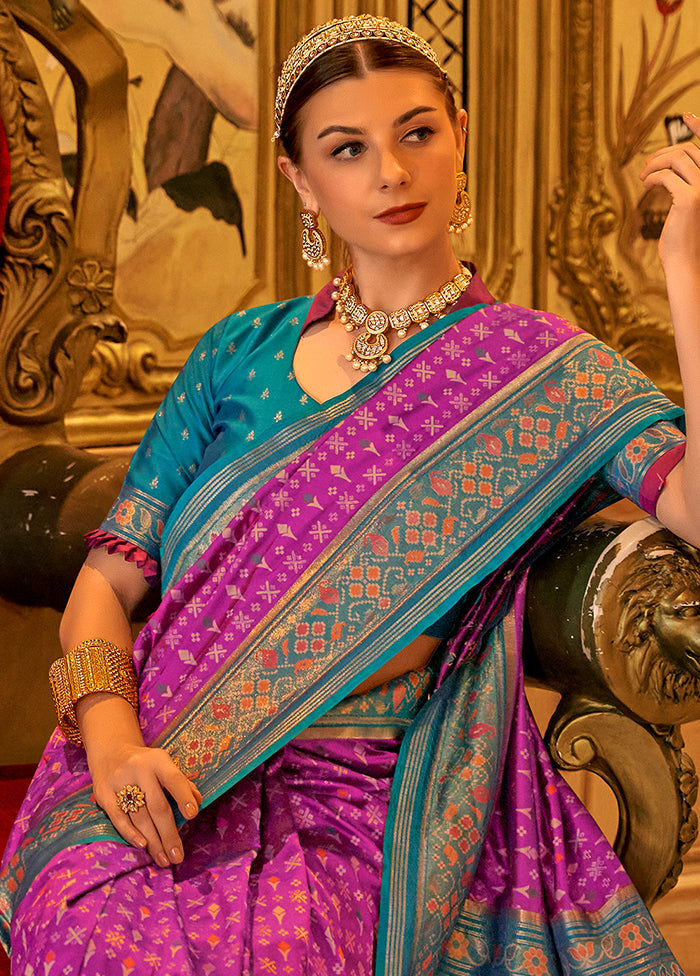 Pink Dupion Silk Saree With Blouse Piece - Indian Silk House Agencies