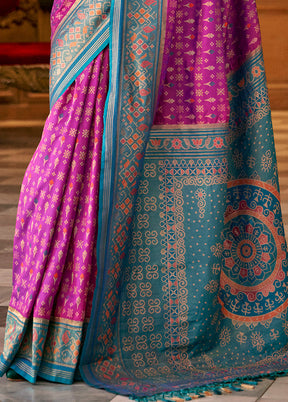 Pink Dupion Silk Saree With Blouse Piece - Indian Silk House Agencies