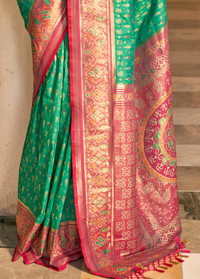 Rama Dupion Silk Saree With Blouse Piece - Indian Silk House Agencies