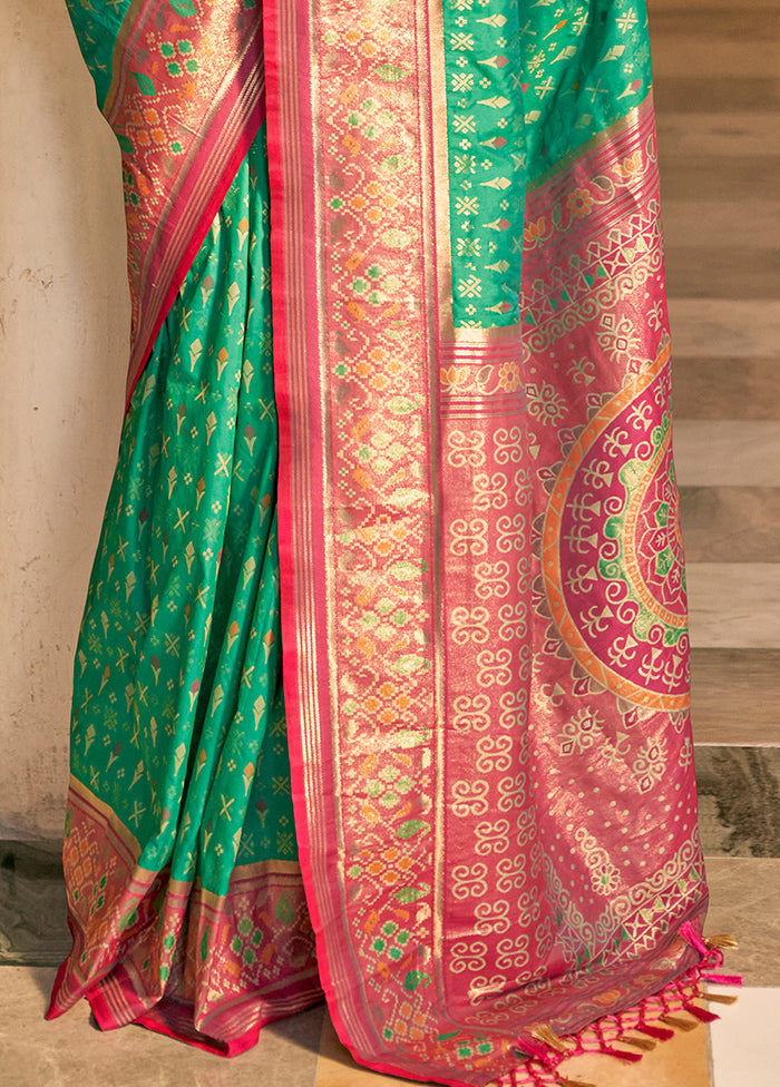 Rama Dupion Silk Saree With Blouse Piece - Indian Silk House Agencies