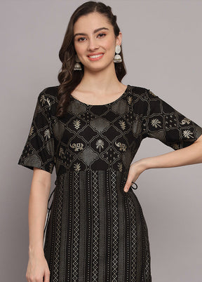 Black Readymade Viscose Kurti