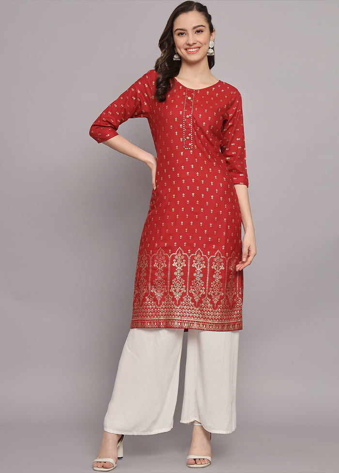 Maroon Readymade Viscose Kurti