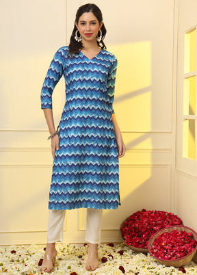 Blue Readymade Rayon Kurti