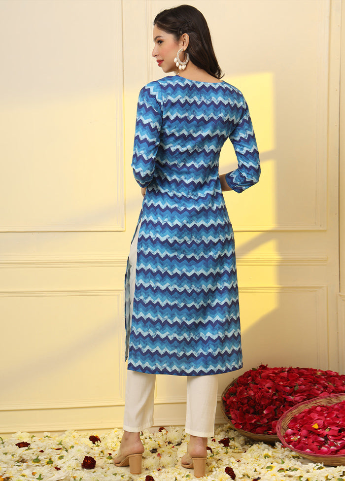 Blue Readymade Rayon Kurti