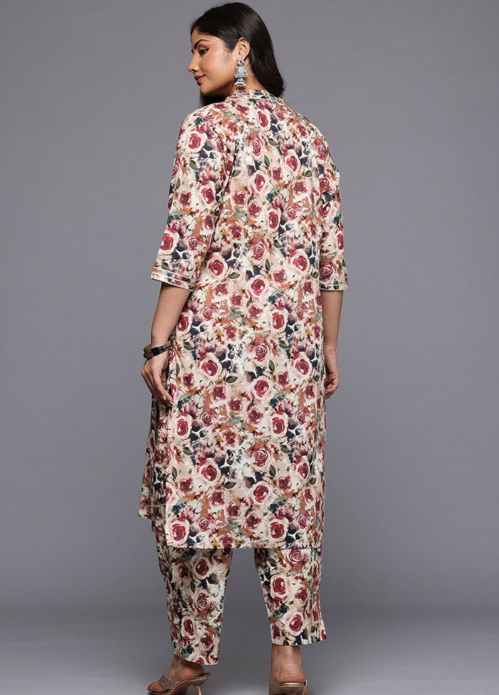 2 Pc Multicolor Pure Readymade Cotton Kurti Set