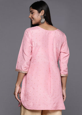 Pink Readymade Silk Tunic