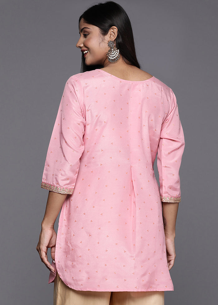 Pink Readymade Silk Tunic