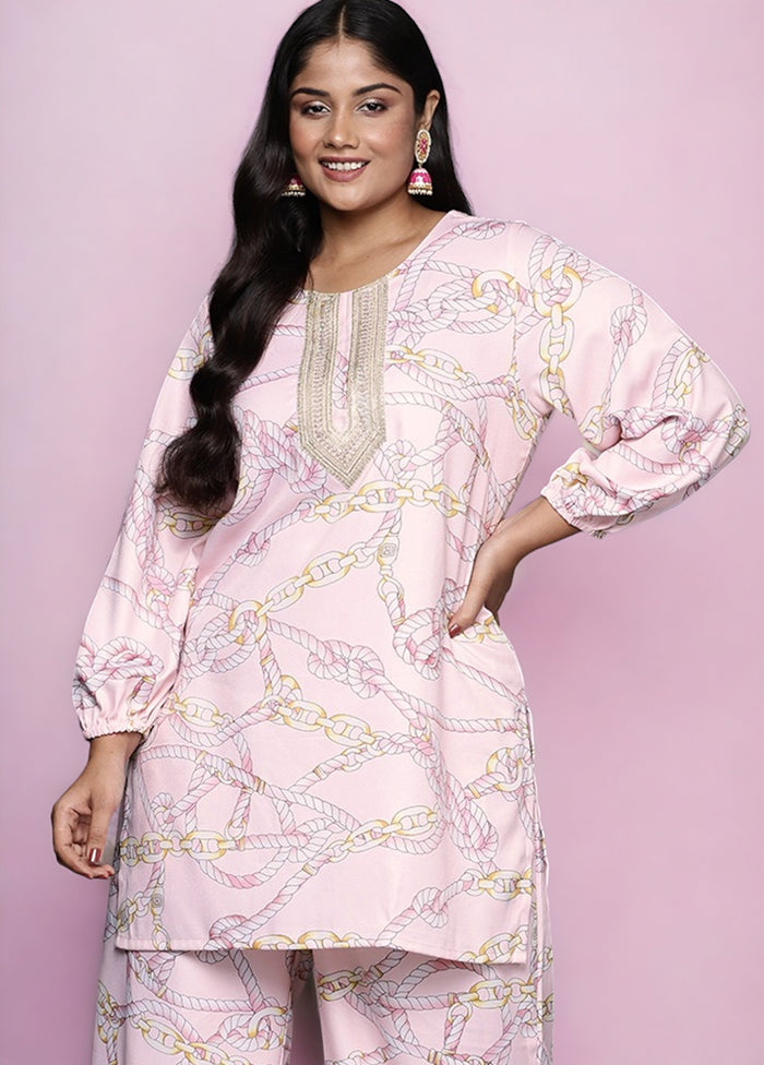 Pink Readymade Silk Tunic