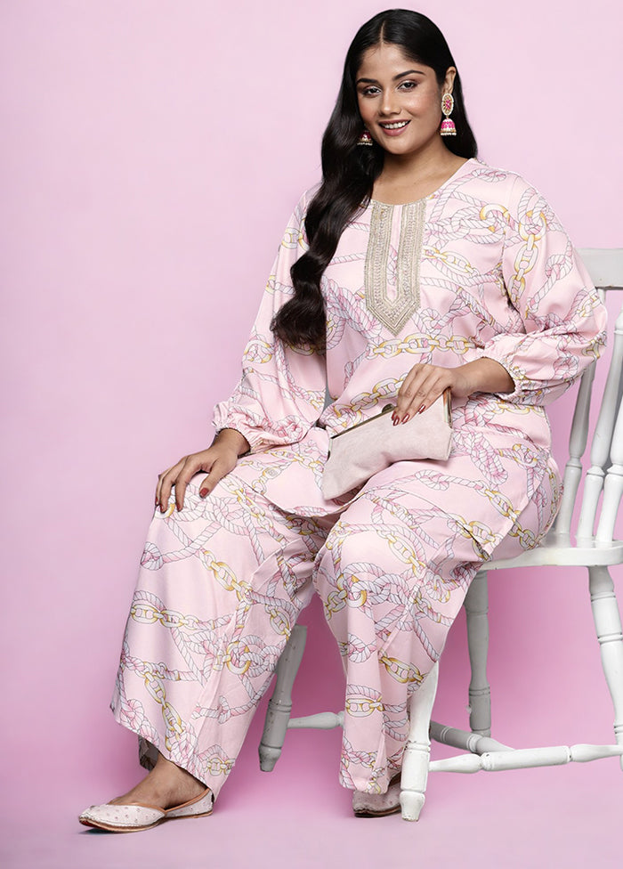 Pink Readymade Silk Tunic