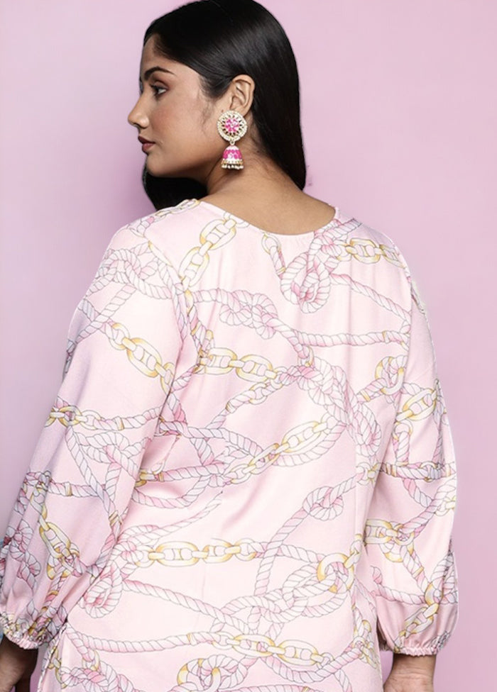 Pink Readymade Silk Tunic