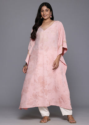 Pink Readymade Silk Kurti