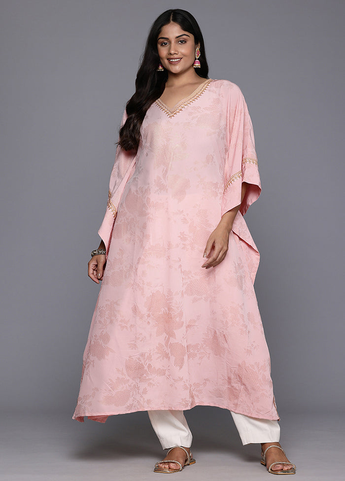 Pink Readymade Silk Kurti