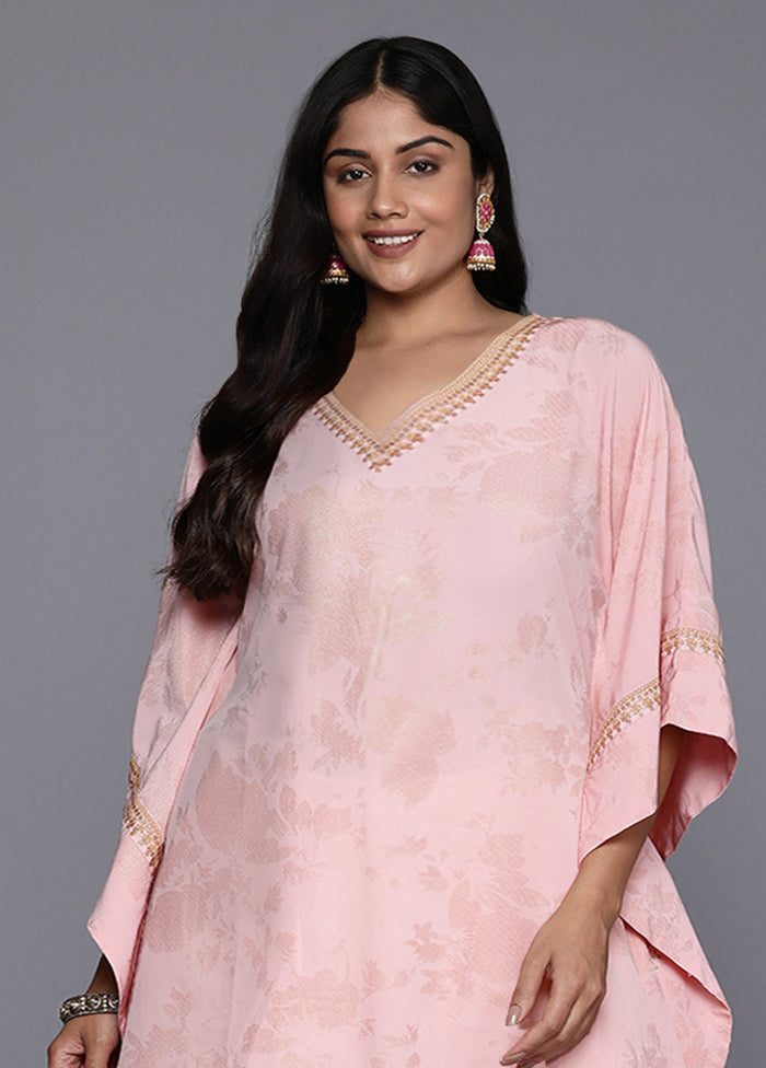 Pink Readymade Silk Kurti