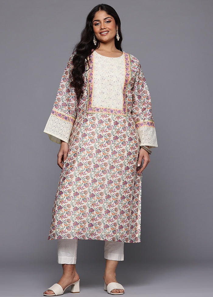 Multicolor Readymade Chanderi Kurti