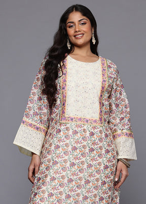 Multicolor Readymade Chanderi Kurti