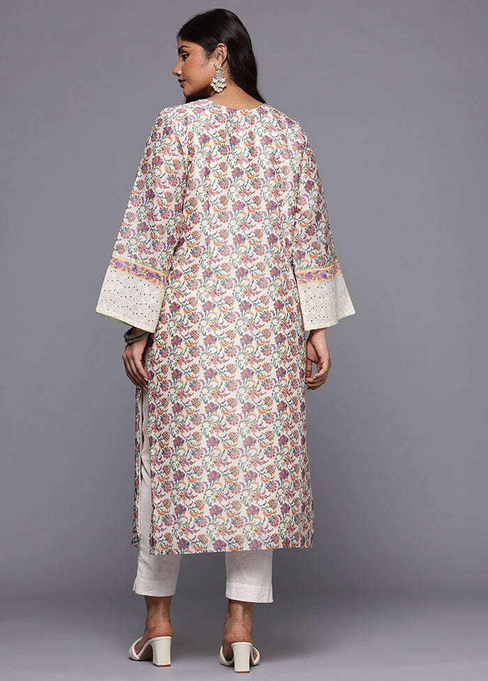 Multicolor Readymade Chanderi Kurti