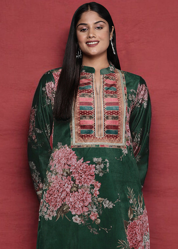 Green Readymade Silk Kurti